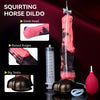12 Inch Squirting Horse Dildo – Realistic Extra-Thick Fantasy Toy with Suction Cup, Red Silicone