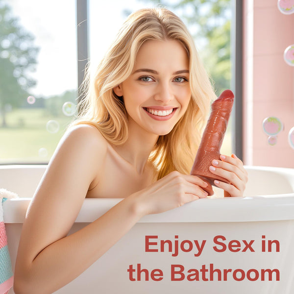 8 inch Squirting Dildo that Cums, Realistic Soft Feel Ejaculating Anal Toy