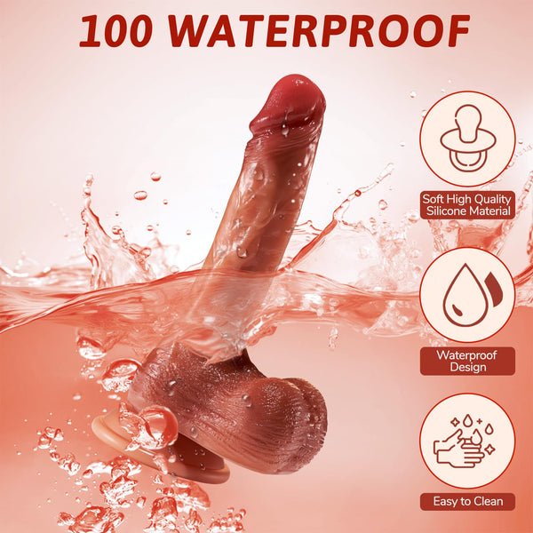 8 Inch Realistic Squirting Dildo with Fake Cum – Vibrating Anal Remote Control Sex Toy