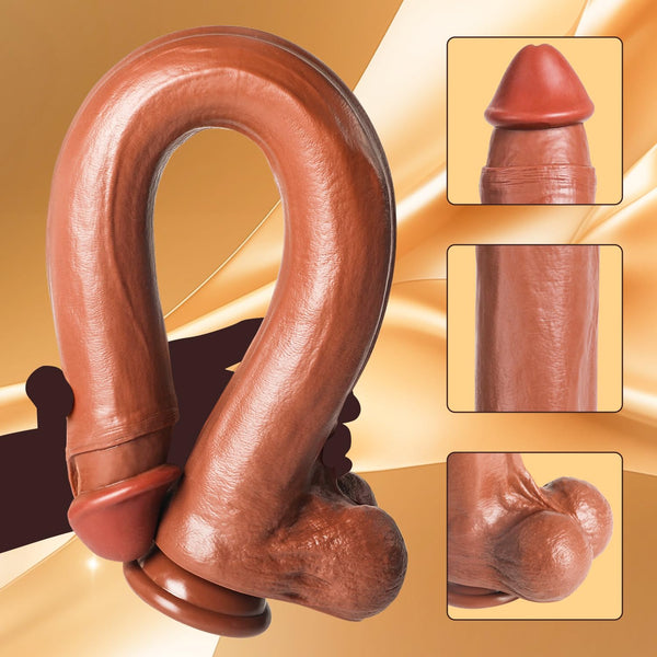 22 Inch Super Long Dildo – Realistic Flexible XXL Dildo with Suction Cup, Small Glans & Built-in Skeleton for Deep Vaginal, Anal & Oral Play Meta Description: