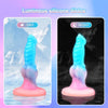 Luminous 7-Inch Dog Knot Dildo – Glow-in-the-Dark Fantasy Monster Dildo with Suction Cup for Anal & G-Spot Play, Liquid Silicone Adult Toy for Women & Men