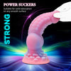 Luminous Monster Dog Dildo – 8.5" Knot Fantasy Dildo Pink Silicone, Suction Cup Base, and G-Spot Stimulation for Women, Men & Couples