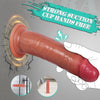 7.8 Inch Realistic Foreskin Dildo – Dual-Layer Silicone Cock with Movable Sliding Skin, Suction Cup Base & Harness Compatible
