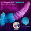 9.7" Squirting Tentacle Dildo – Purple Fantasy Monster Dragon Dildo with Knot, Suction Cup, and Ejaculating Syringe