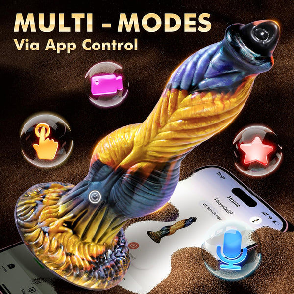 10 Inch Fantasy Monster Thrusting Dildo – 4-in-1 App-Controlled Knot Dildo with Vibration, Suction Cup & Waterproof Design for Men, Women & Couples