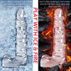 12 Inch Huge Realistic Clear Dildo – XXL Muscled G-Spot Dildo with Suction Cup for Women, Men & Couples