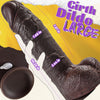 10 Inch Huge Black Thrusting Dildo – 2.4" Diameter Heating BBC Dildo with 9 Vibrations, 3 Rotating Thrust Modes, Remote & Suction for G-Spot and Anal Play