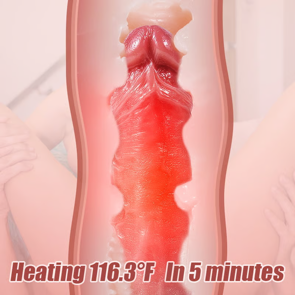 8.58" Tongue Heating Lifelike Dildo Vibrating & Licking Combo