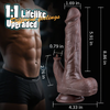 8.86-Inch Lifelike Thrusting & Licking Dildo – Heated Silicone Cock with Swinging Tongue, Remote Control, and Realistic Mouth Design for G-Spot & Clitoral Stimulation