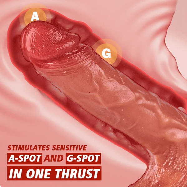 8.5 Inch Realistic Vibrating Squirting Dildo that Cums – Enema Bulb Function, Strong Suction Base & Anal-Prostate Play Ready