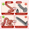 8.5 Inch Realistic Vibrating Squirting Dildo that Cums – Enema Bulb Function, Strong Suction Base & Anal-Prostate Play Ready