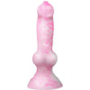 7 Inch Beginner Dog Knot Dildo – Soft Silicone Animal Fantasy Dildo with Suction Cup, Pink+White Monster Wolf Penis Anal Plug for Women, Men & Couples Meta Description:
