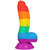 7" Rainbow Dragon Fantasy Dildo – Realistic Ribbed Silicone Dildo with Balls, G-Spot Stimulator, Strong Suction Cup & Discreet Packaging