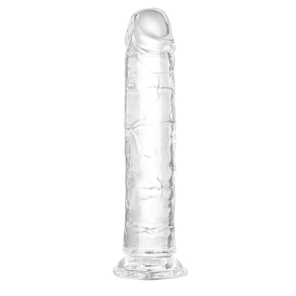 10” Long Clear Realistic Dildo – Transparent Jelly Penis with Suction Cup, Soft Flexible Dildo for Anal & G-Spot Stimulation, Adult Toy for Women, Men & Couples