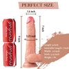 9" Realistic Dildo with Balls – Lifelike, Curved, Hands-Free Suction Cup Dildo
