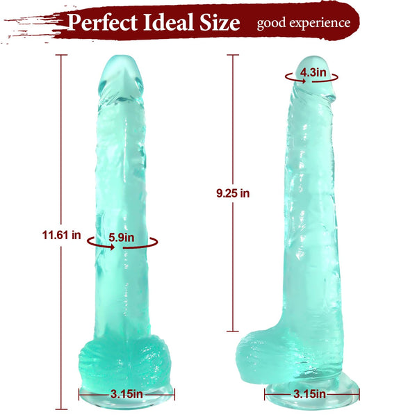 12 Inch Big Realistic Thick Dildo – Green Thick Lifelike Sex Toy