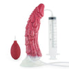 9.05" Squirting Animal Monster Dildo – Realistic Red Liquid Silicone Fantasy Toy with Suction Cup