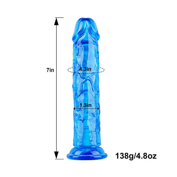 7-Inch Small Realistic Beginner Dildo – Blue | SINNECTAR