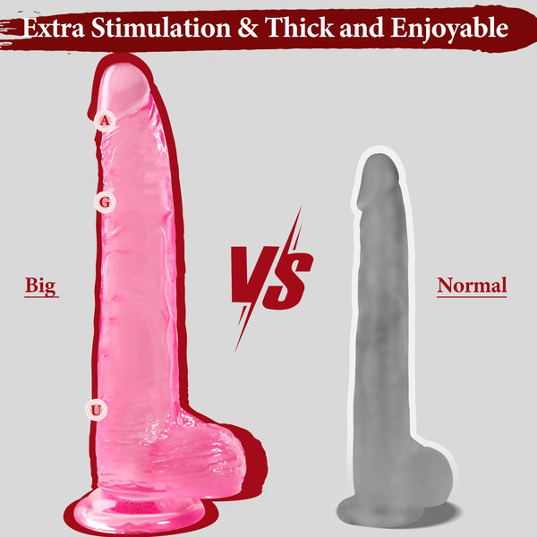 12-Inch Big Realistic Thick Dildo – Pink