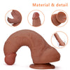 7 Inch Realistic Short Thick Dildo with Balls - Silicone Toys for Women & Men