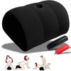 Black Dildo Mount Pillow – Inflatable Arch Sex Position Pillow for Adults, 2-in-1 Dildo Chair and Toy Mount for Women and Couples