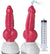 9.5" Squirting Knot Dildo – Giant Monster Cumming Dildo with Ribbed Texture, Suction Cup & Syringe Ejaculation