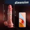9 Inch Realistic Silicone Uncircumcised Dildo – Huge Thick Sliding Dildo Suction Cup