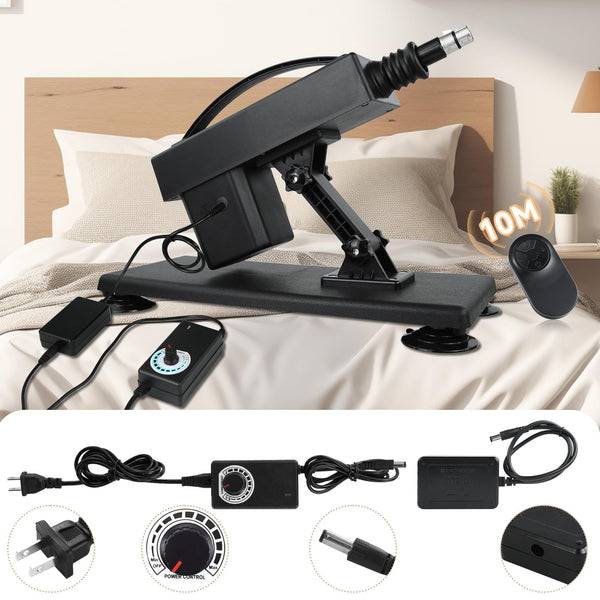 Automatic Thrusting Sex Machine for Women & Men – 3XLR Dildo Attachments, Remote Control Pumping Masturbation Device for Male & Female Pleasure
