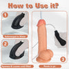 7.4" Realistic Ejaculating Dildo for Beginners with Suction Cup
