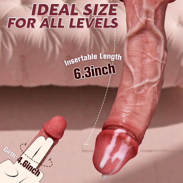 7.8" Lambskin Realistic Dildo Sex Toy for Women – Lifelike Silicone Dildo with Suction Cup, Soft Skin Texture for G-Spot, Anal & Strap-On Play, Beginner-Friendly Toy for Couples