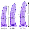Beginner Realistic Clear Dildo Set – 3 Sizes (Small, Big, Huge) with Suction Cups for Vaginal & Anal Play – Beginner to Advanced Lifelike Penis Sex Toys in Pink, Blue, Purple & Transparent