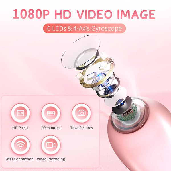 App-Controlled G-Spot Vibrator with HD Camera – 9 Vibration Modes, Heating, 360° Flex Head, Endoscope Dildo for Clitoral, Anal & Vaginal Stimulation