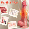 9 inch Realistic Thrusting & Vibrating Hot Dildo with Remote Control