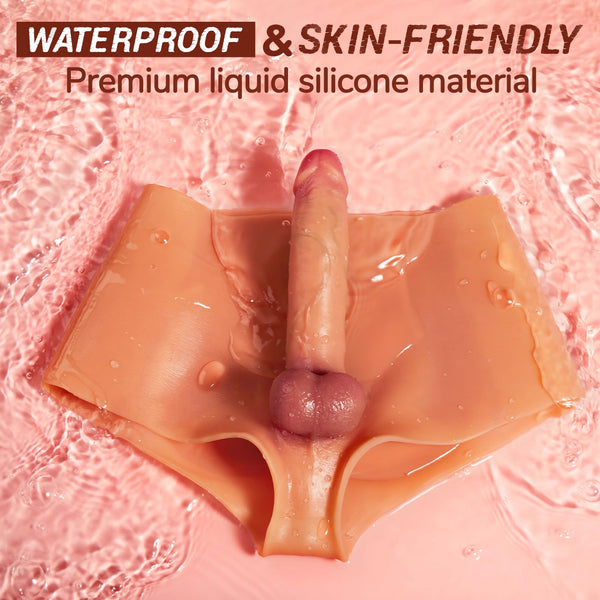 7.3" Realistic Strap-On Dildo with High-Elastic Harness – Wearable Bendable Silicone Penis for Women, Lesbians & Couples