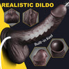 8.46" Black Squirting Dildo – Electric Realistic Ejaculating Vibrator with Curved Shaft & Suction Cup