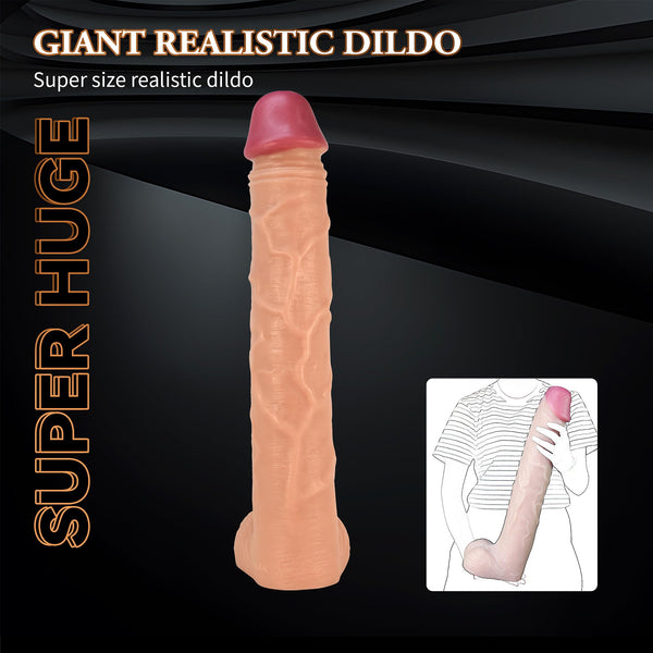 Super Huge 20 Inch Realistic Dildo – 3.1" Thick Monster Cock for Deep Stretch, Extreme Anal or Vaginal Play – PVC Giant Dildo for Men, Women, and Couples