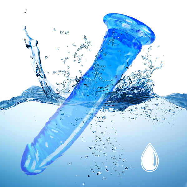 Beginner Realistic Clear Dildo Set – 3 Sizes (Small, Big, Huge) with Suction Cups for Vaginal & Anal Play – Beginner to Advanced Lifelike Penis Sex Toys in Pink, Blue, Purple & Transparent