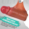 7.8 Inch Realistic Foreskin Dildo – Dual-Layer Silicone Cock with Movable Sliding Skin, Suction Cup Base & Harness Compatible