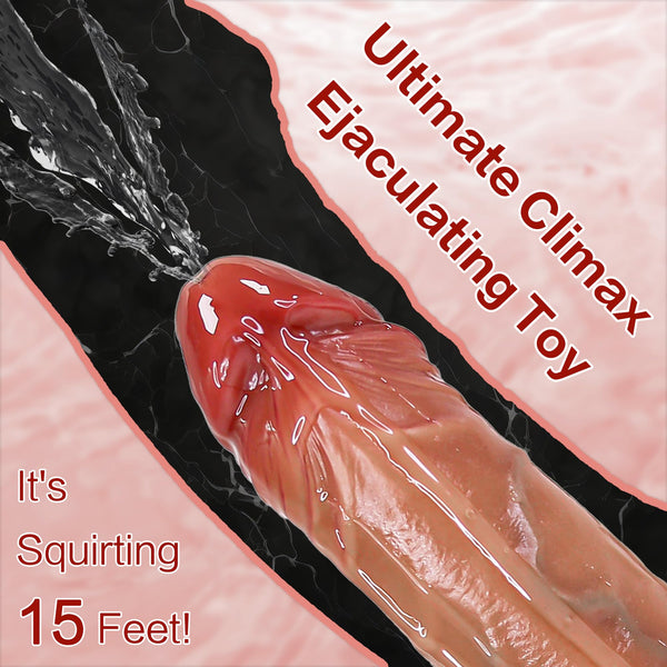 8 inch Squirting Dildo that Cums, Realistic Soft Feel Ejaculating Anal Toy