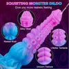 9.7" Squirting Tentacle Dildo – Purple Fantasy Monster Dragon Dildo with Knot, Suction Cup, and Ejaculating Syringe
