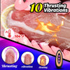 9.6" Hot Warm Thrusting Dildo – Huge Realistic Silicone Toy with Suction Cup