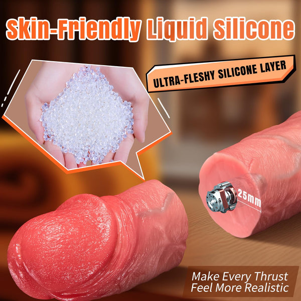 8.5" Realistic Thrusting Anal Hot Dildo – Licking, Vibrating & Suction Dildo for G-Spot