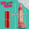 10.5" Realistic Dildo with Movable Foreskin – Thick, Flexible, and Harness-Compatible for G-Spot, Vaginal & Anal Play